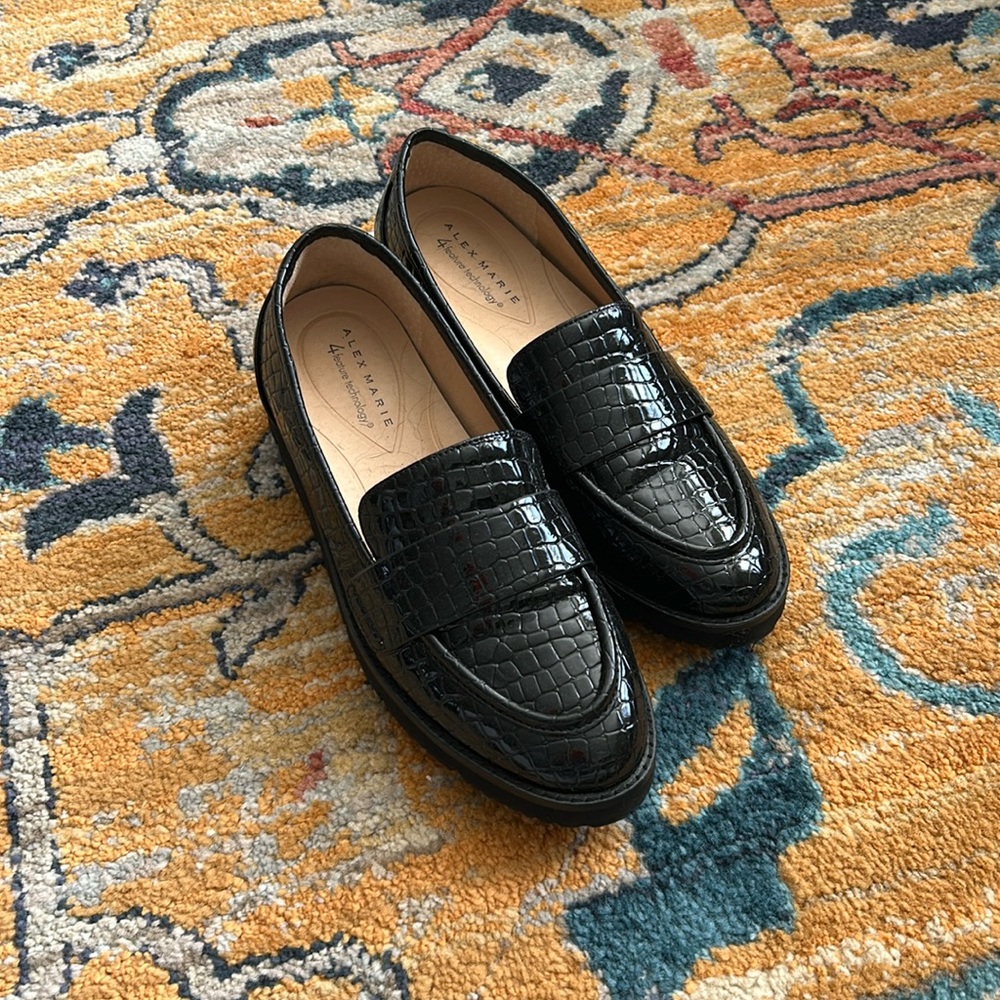 Alex Marie croc effect loafers